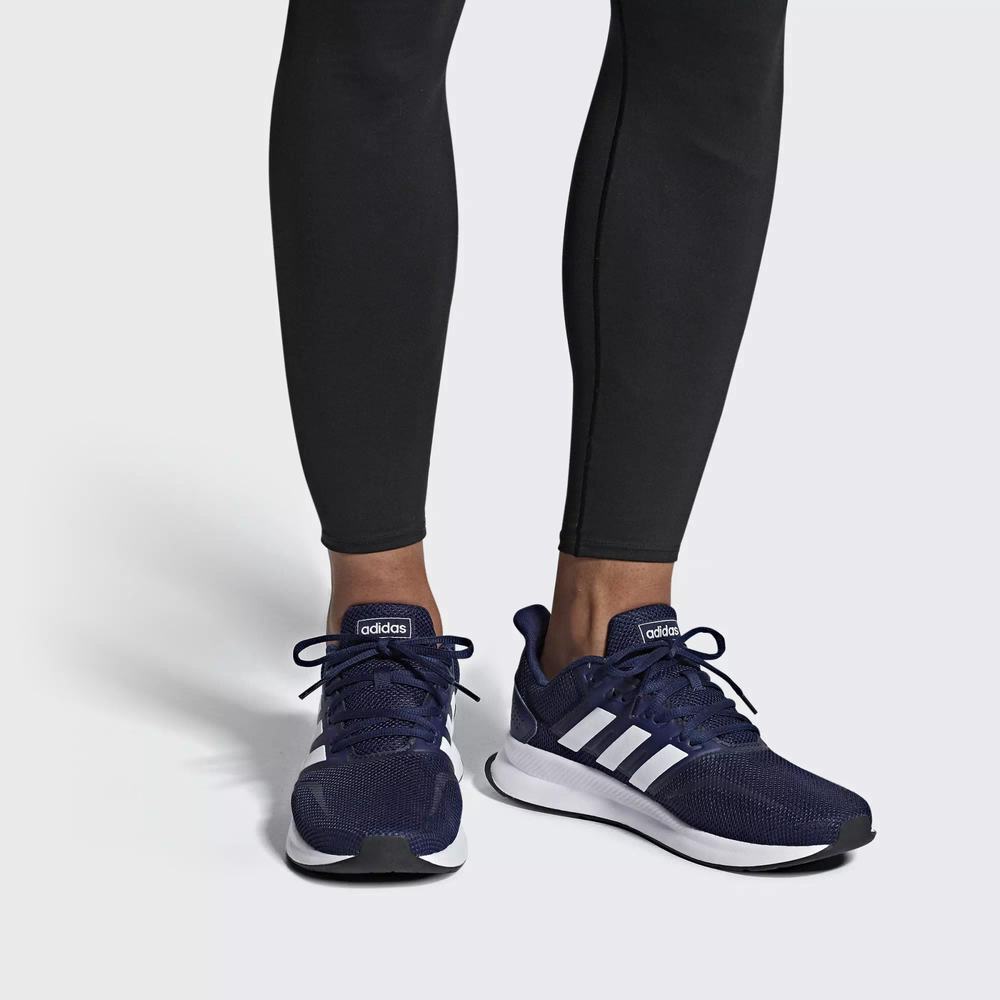 Adidas Runfalcon Tenis Para Correr Azules Para Hombre (MX-52546)